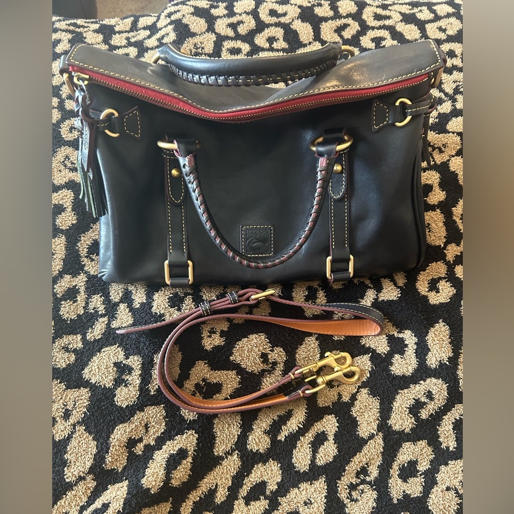 Dooney & Bourke Large Florentine Satchel Bag Dark Navy